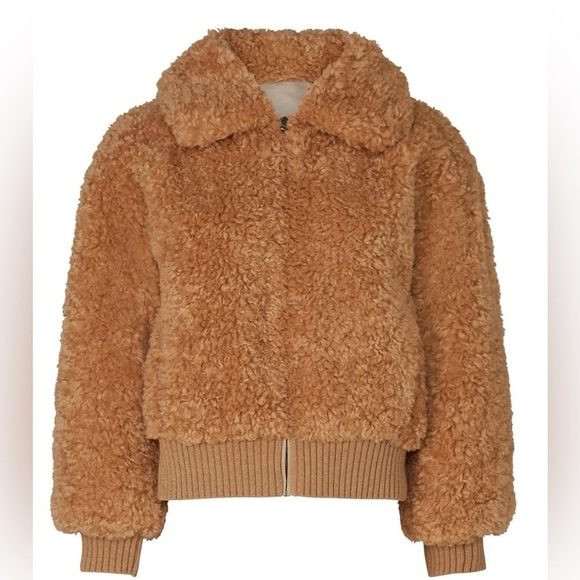 La Vie Rebecca Taylor Jackets & Blazers - La Vie Rebecca Taylor Curly Faux Shearling Bomber